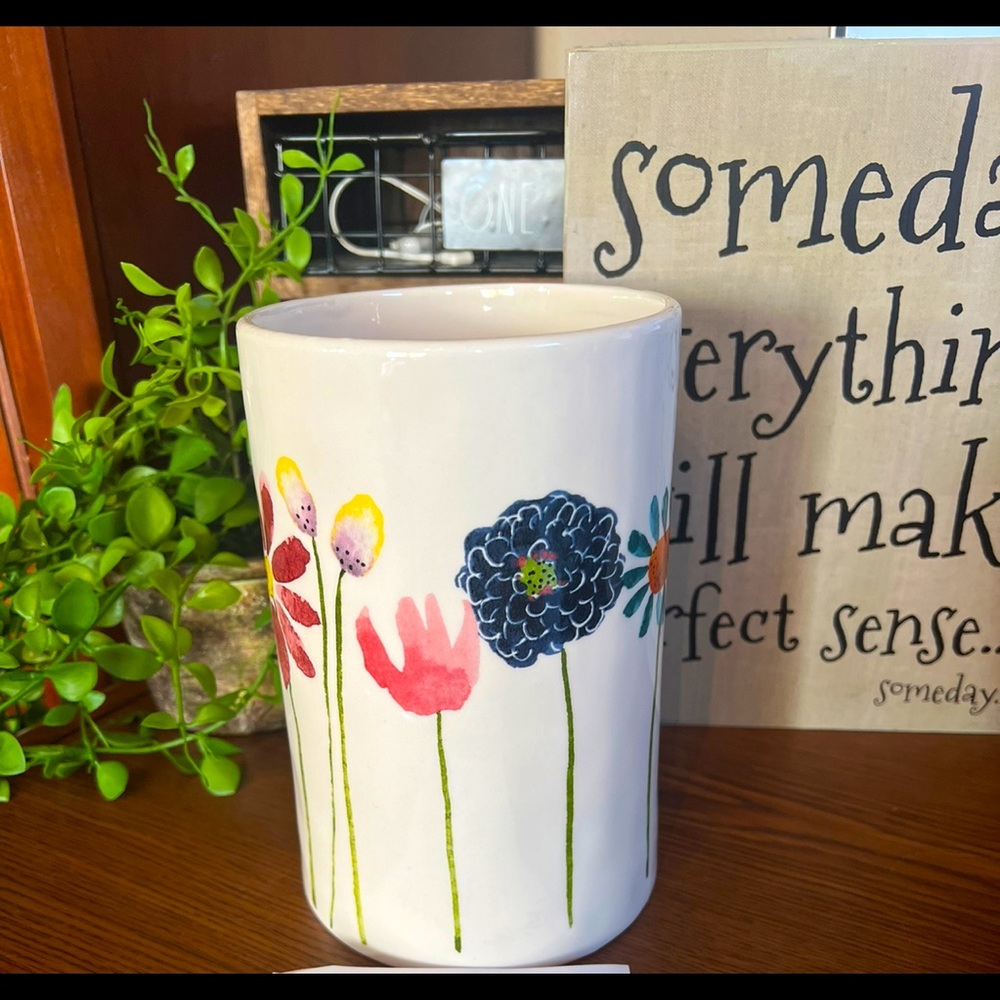 Rae Dunn Floral Watercolor vase - retired